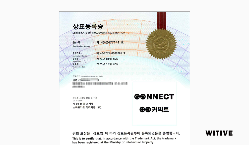 비즈니스 SNS ‘커넥트(CONNECT)’ 상표등록 완료 – 브랜드 자산(IP) 확보
